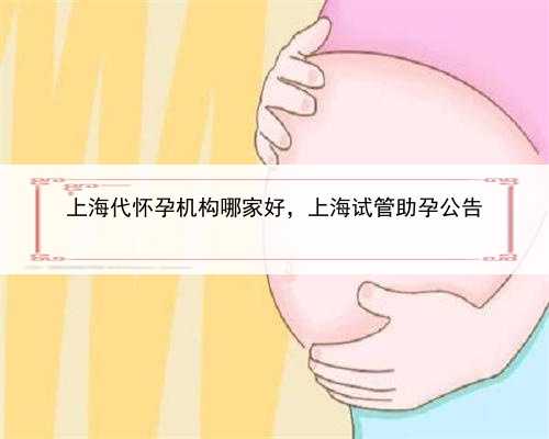 上海代怀孕机构哪家好，上海试管助孕公告