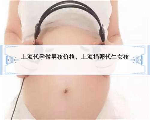 上海代孕做男孩价格，上海捐卵代生女孩