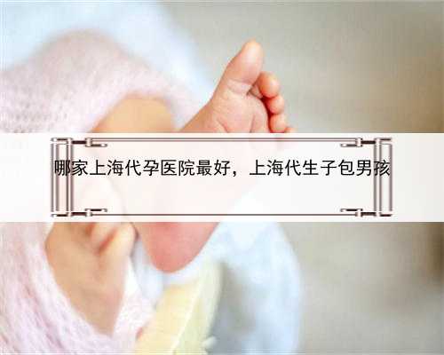 哪家上海代孕医院最好，上海代生子包男孩