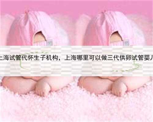 上海试管代怀生子机构，上海哪里可以做三代供卵试管婴儿