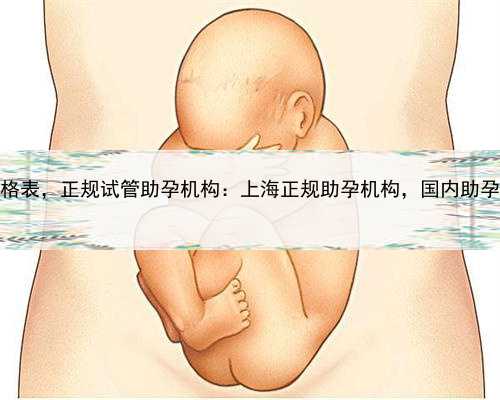 上海代生机构价格表，正规试管助孕机构：上海正规助孕机构，国内助孕中心男