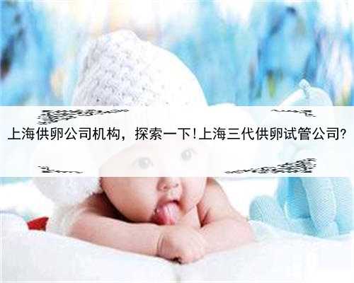 上海供卵公司机构，探索一下!上海三代供卵试管公司?